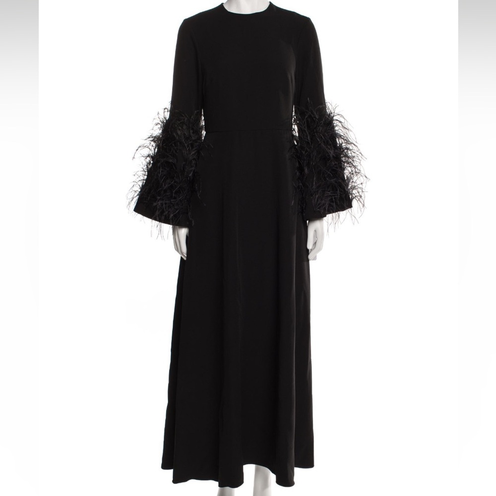 NWOT Mikael Aghal Feather Sleeve Dress - XS